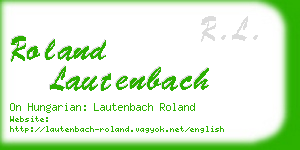 roland lautenbach business card